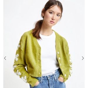 Levi's | Sweaters | Levis Nwt Audrey Daisy Floral Sleeve Sz Sm Moss Green  Super Soft Cardigan | Poshmark
